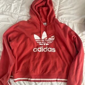 Adidas Scarlet Hoodie with White Logo